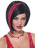 Women's Black and Red Halloween Costume Wig