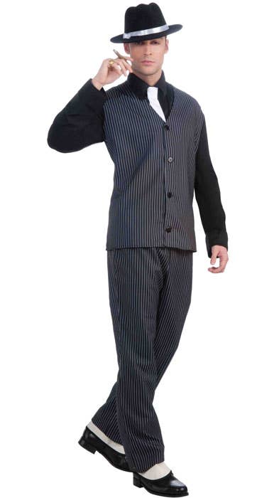 Striped Men's 20's Mob Boss Gangster Costume Main Image