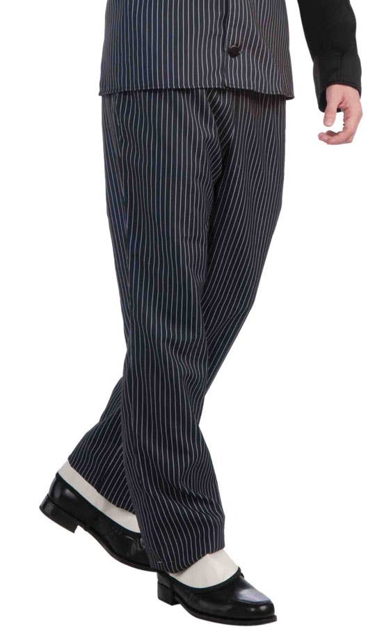 Striped Men's 20's Mob Boss Gangster Costume Pants Image