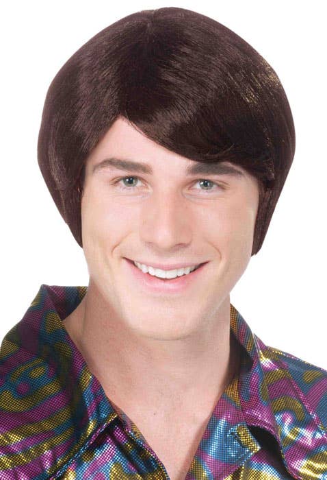Men's Short Brown Beatles Costume Wig