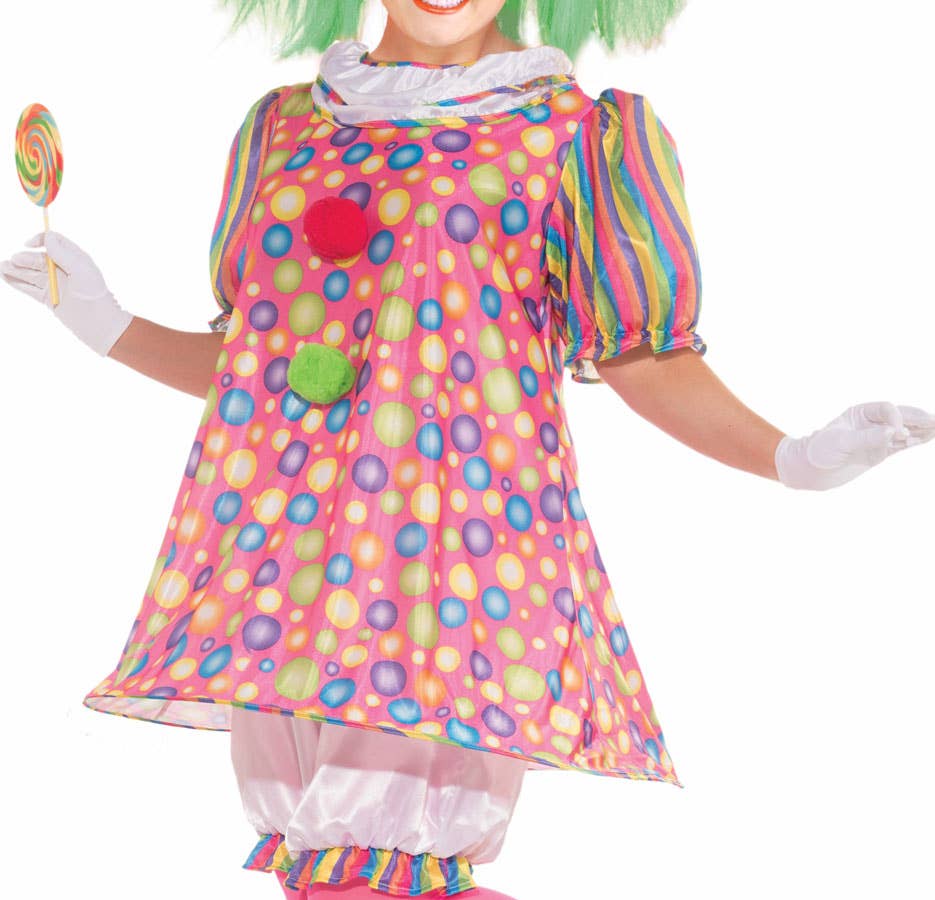 Pink Clown Womens Circus Costume - Close Image