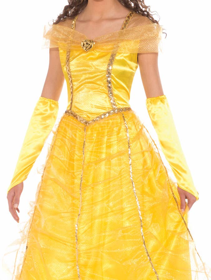 Womens Belle Disney Yellow Princess Fancy Dress Costume - Zoom Image