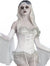 Ghostly White Boned Costume Corset for Women - Main Image