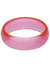 Womens Transparent Pink Retro Costume Bangle Bracelet 80s Costume Accessory - Main Image