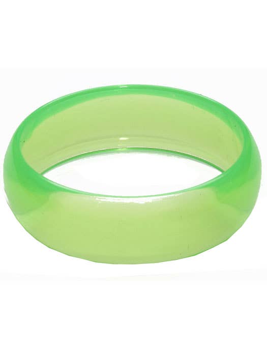 Women's Transparent Green Plastic 1980's Bangle Bracelet Costume Accessory - Alternative Image