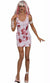 Blood Splattered White Halloween Costume Bodycon Dress - Main Image