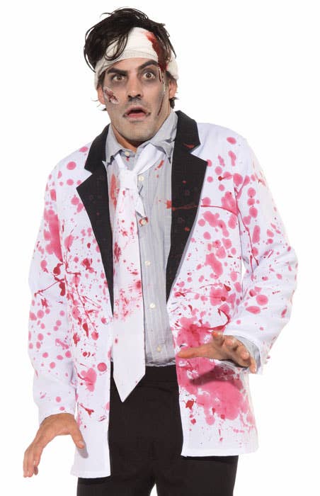 3D Blood Splattered 50s Dinner Halloween Costume Jacket - Main Image