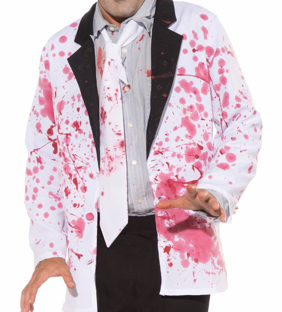 3D Blood Splattered 50s Dinner Halloween Costume Jacket - Alternative Image