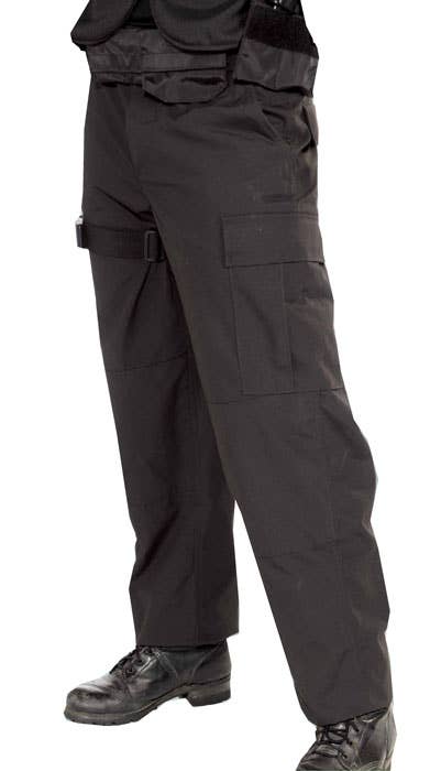 Black SWAT Team Costume Pants for Men - Main Image