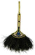 Decorative Egyptian Costume Fan with Gold Handle and Feathers