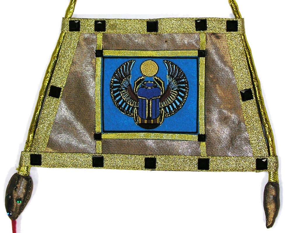 Embroidered Gold Fabric Egyptian Costume Handbag - Alternative View