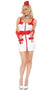 Red and White Sexy Women's Nurse Costume - Front Image