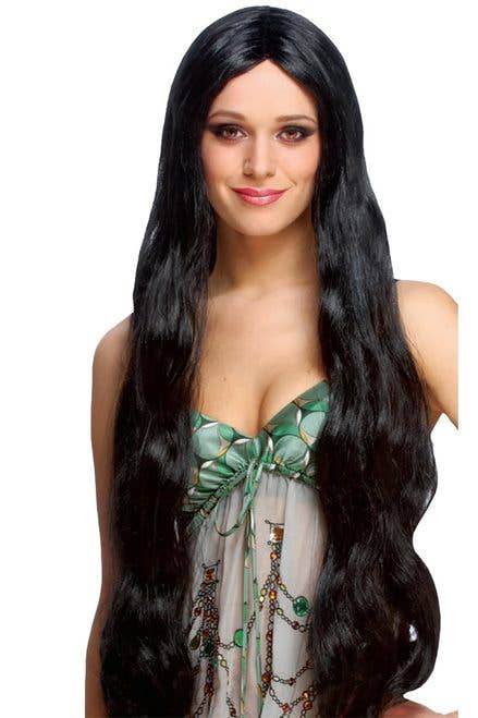 Atlantis Mermaid Super Long Black Wavy Costume Wig for Women - Main Image