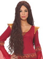 Image of Renaissance Beauty Women's Long Brown Costume Wig