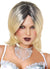 Women's evil bride short blonde and grey Halloween costume wig main image