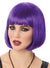 Violet Purple Short Bob Women's Costume Wig with Fringe Main Image