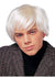 Mens Short Platinum Pop Star Costume Blonde Wig - Main Image
