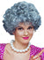 Women's Curly Grey Old Woman Costume Wig