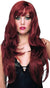 Women's Deluxe Long Red Wavy Costume Wig with Fringe and Realistic Middle Part Main Image