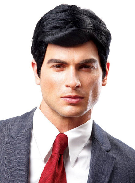 Men's Short Black Costume Wig Main View