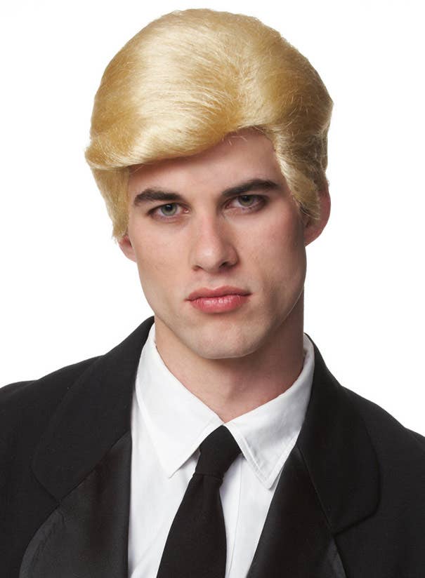 Men's Short Blonde Costume Wig Front View