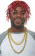 Hip Hop Rapper Men's Red Braided Costume Wig Accessory Main Image