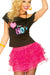 Women's 80s Fashion Hot Pink Ra Ra Fancy Dress Petticoat - Main Image
