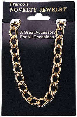 Large Gold Gangster Chain Costume Accessory