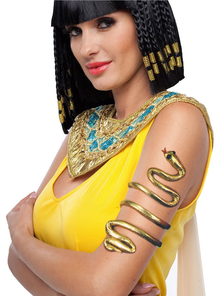 Cleopatra Gold Snake Wrap Around Arm Band Costume Accessory Main Image
