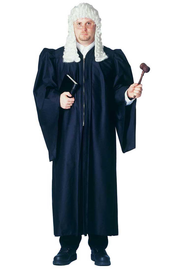 Judge Black Costume Robe Front View