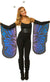 Purple and Blue Fabric Butterfly Wings Costume Accessory