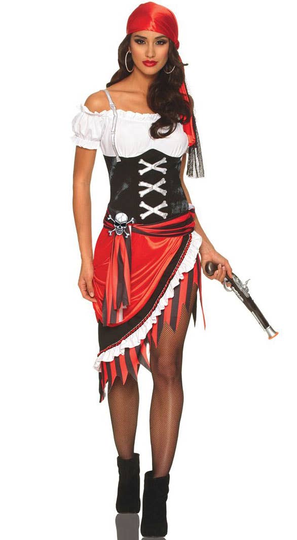 Women's Sexy Pirate Vixen Fancy Dress Costume Main Image