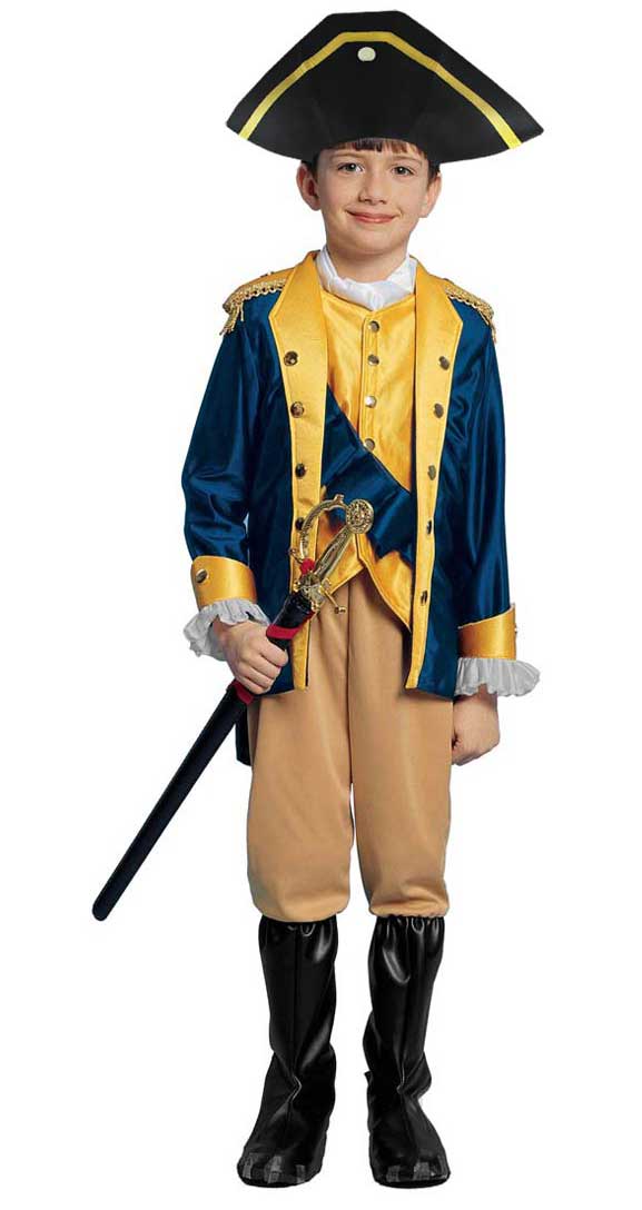 Colonial General Boy's Fancy Dress Costume - Front View