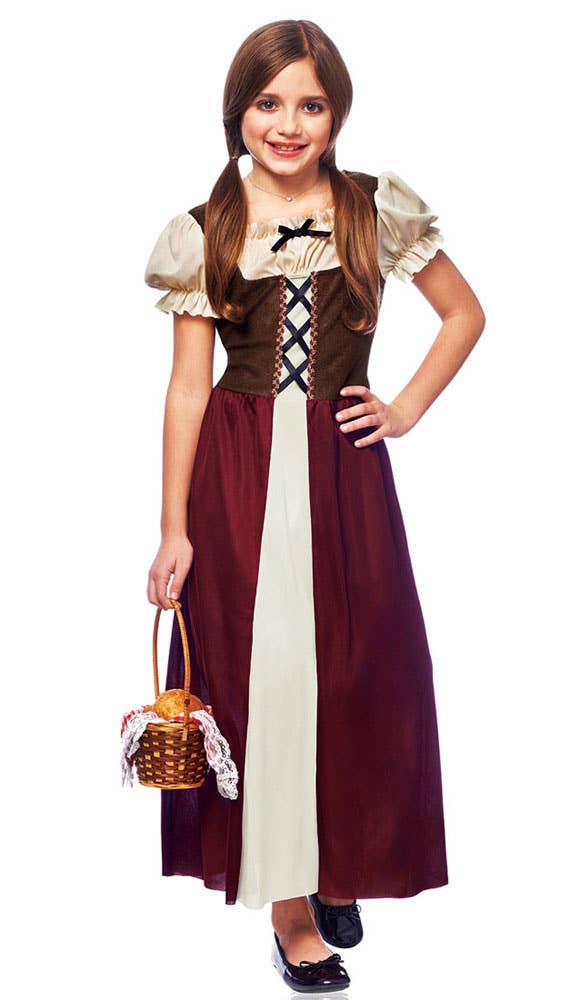 Peasant Girl's Kids Renaissance Fancy Dress Costume