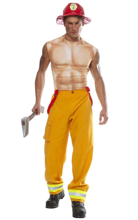 Fireman Sexy Men's Fancy Dress Costume Main Image