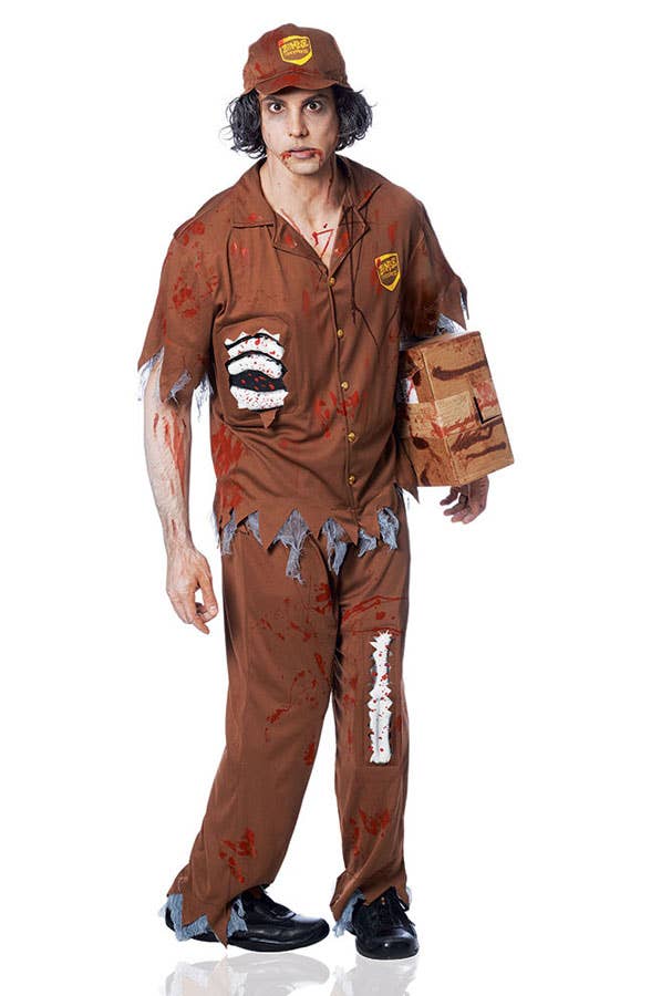 Zombie Postman Men's Halloween Costume Front View