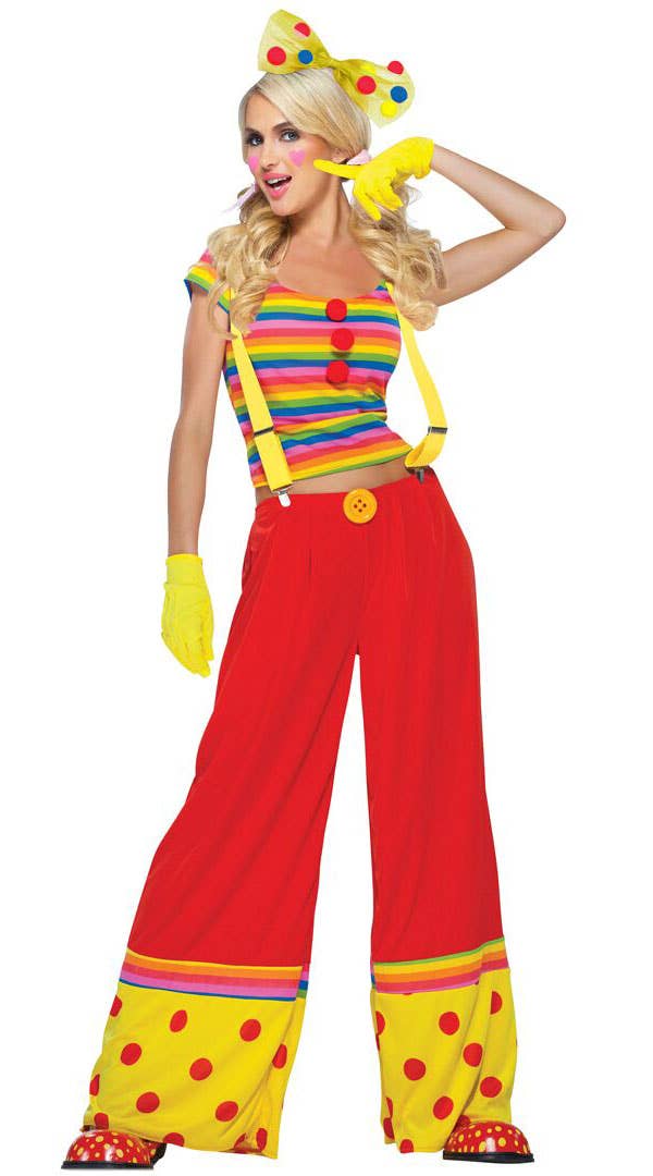 Image of Moppie The Clown Womens Fancy Dress Costume