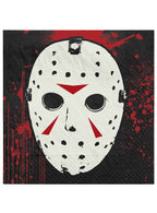 Image of Jason Voorhees Print 16 Pack Halloween Beverage Napkins