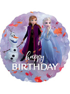 Image Of Frozen 2 Happy Birthday 45cm Foil Party Balloon