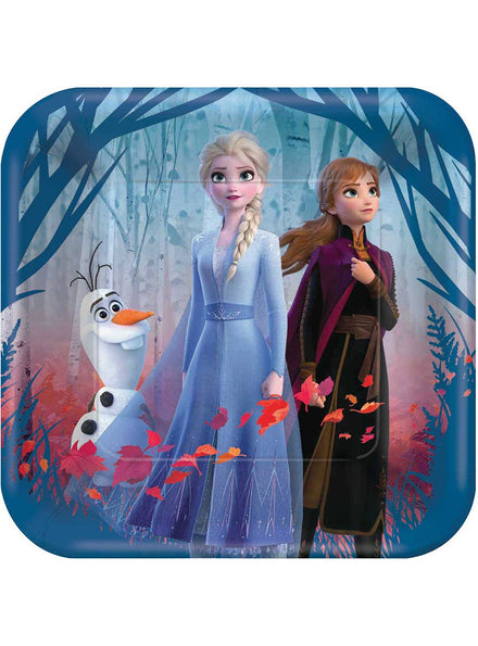 Image Of Frozen 2 Pack of 8 Square 23cm Paper Plates