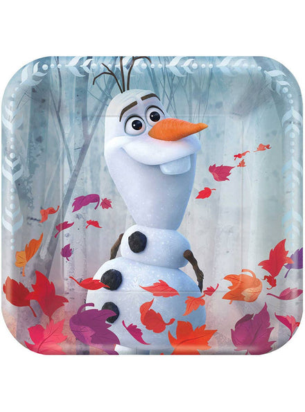 Image Of Frozen 2 Pack of 8 Small 17cm Square Paper Plates
