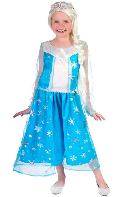 Girl's Elsa Frozen Dress Up Costume Front View