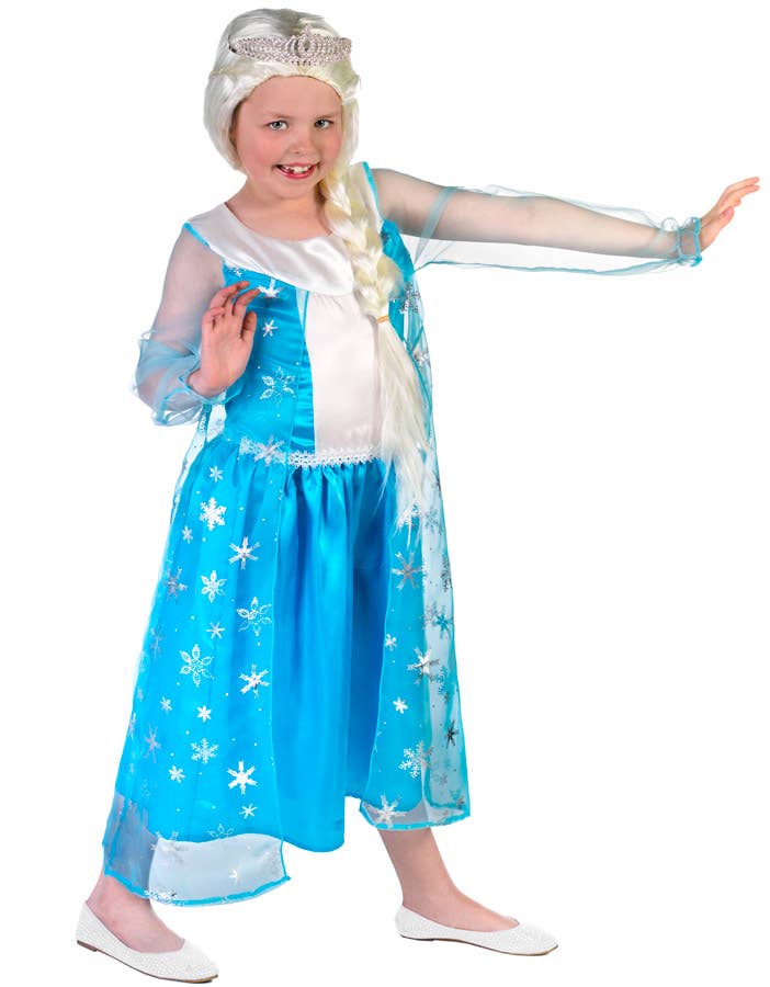 Queen Elsa Girl's Frozen Fancy Dress Side View