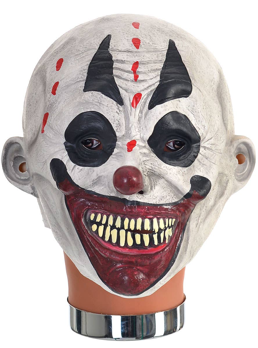 Image of Deluxe Scary Clown Rubber Latex Halloween Costume Mask