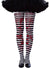 Image of Blood Splattered Black and White Striped Womens Pantyhose - Main Image