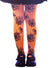 Image of Full Length Orange Spider Web Print Girls Halloween Stockings