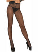 Image of Full Length Plus Size Womens Black Fishnet Stockings