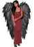 Image of Full Length Slate Black Featherless Dark Angel Costume Wings - Main Image