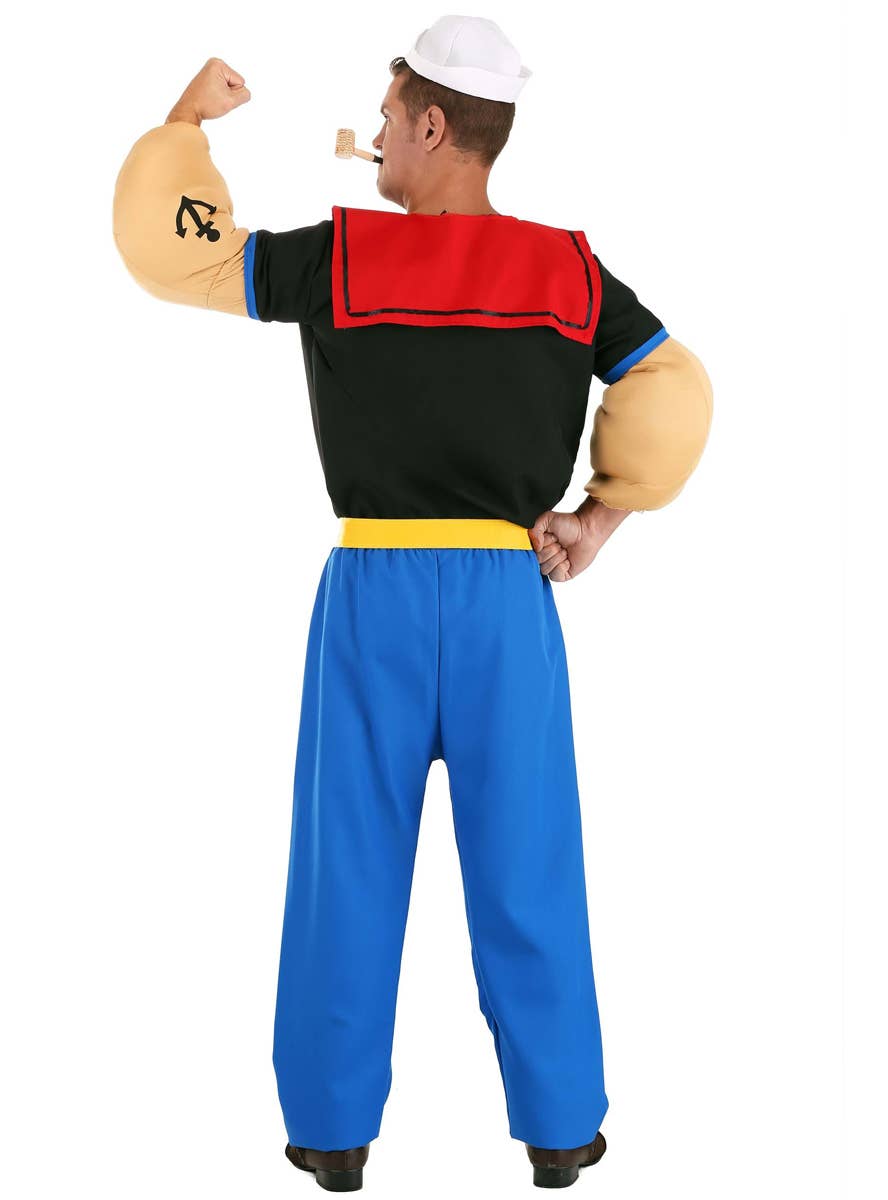 Mens Licensed Popeye Sailor Costume - Back Image