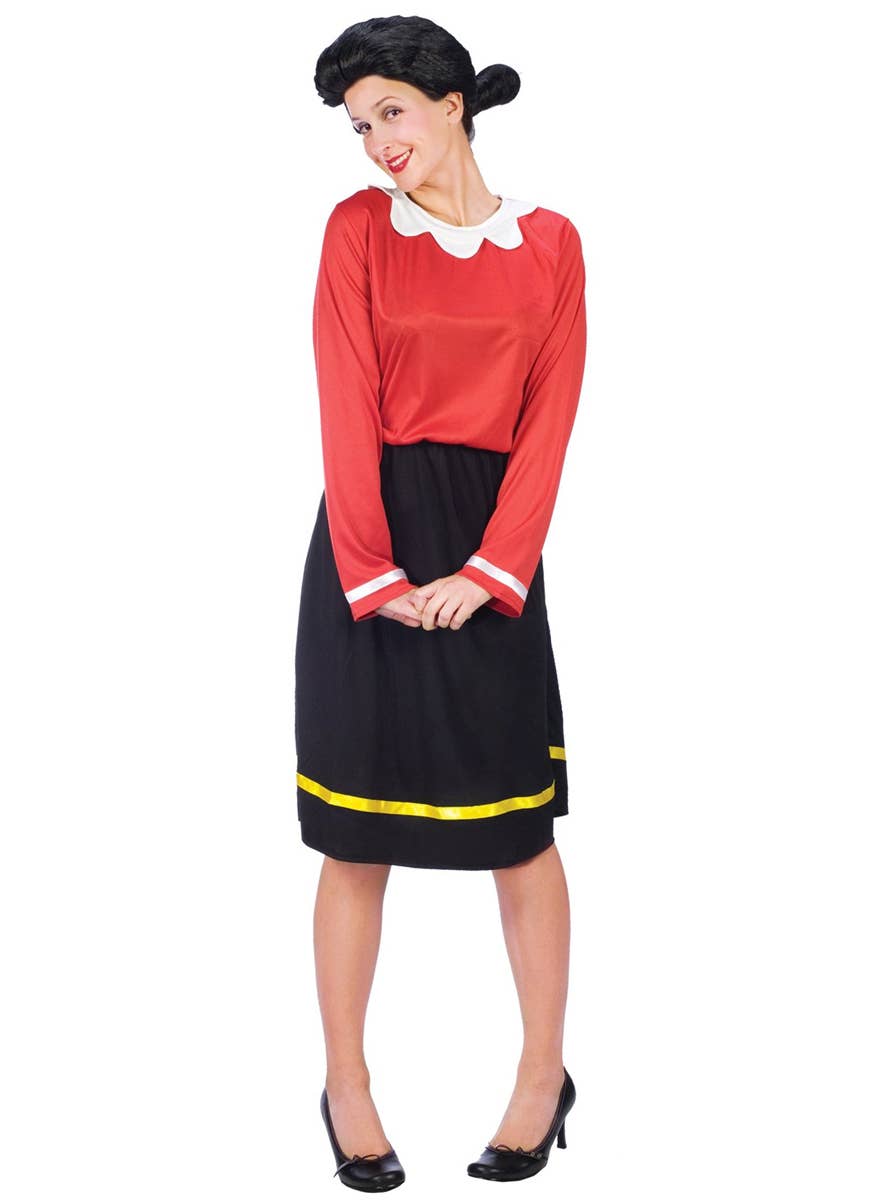 Olive Oyl Womens Popeye Fancy Dress Costume - Main Image